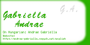 gabriella andrae business card